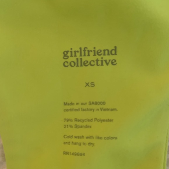 Girlfriend Collective Lime Green Paloma Bra - Picture 3 of 4